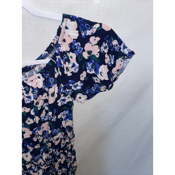 Abercrombie & Fitch Women’s Dressy Romper Sz X Small Blue Floral Party Going Out - Picture 4 of 12